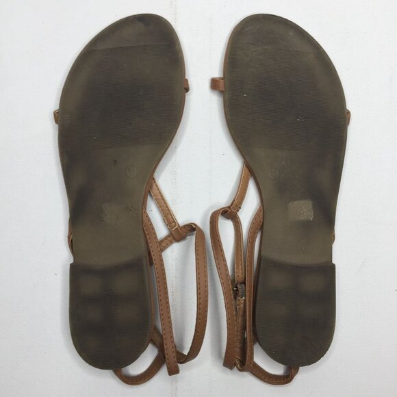 Old Navy Womens Brown Slingback Strap Sandal Spring Summer Casual Fun Size 10 - Picture 7 of 9